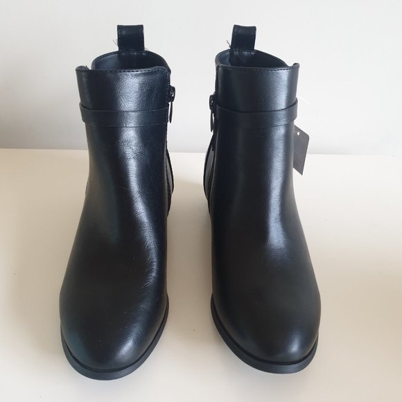Black ankle boots | low block heel boots - Picture 2 of 4